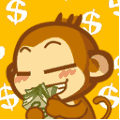 小猴子数钱.gif