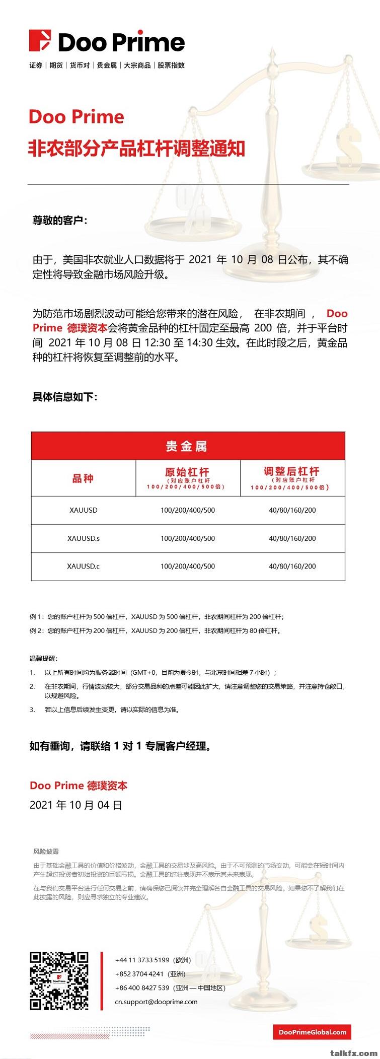 20211004 - Doo Prime 美国非农部分产品杠杆调整通知.jpg