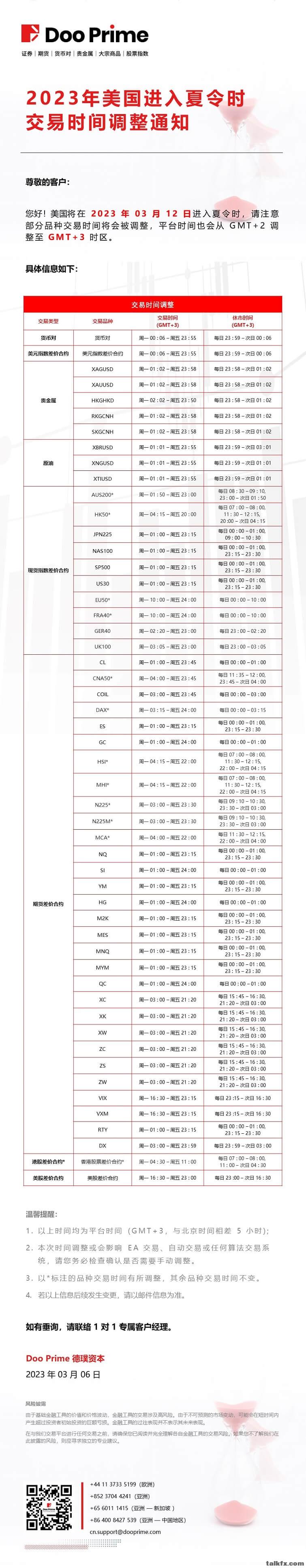 20230306 - Doo Prime 美国进入夏令时调整通知 - Without Crypto.jpg